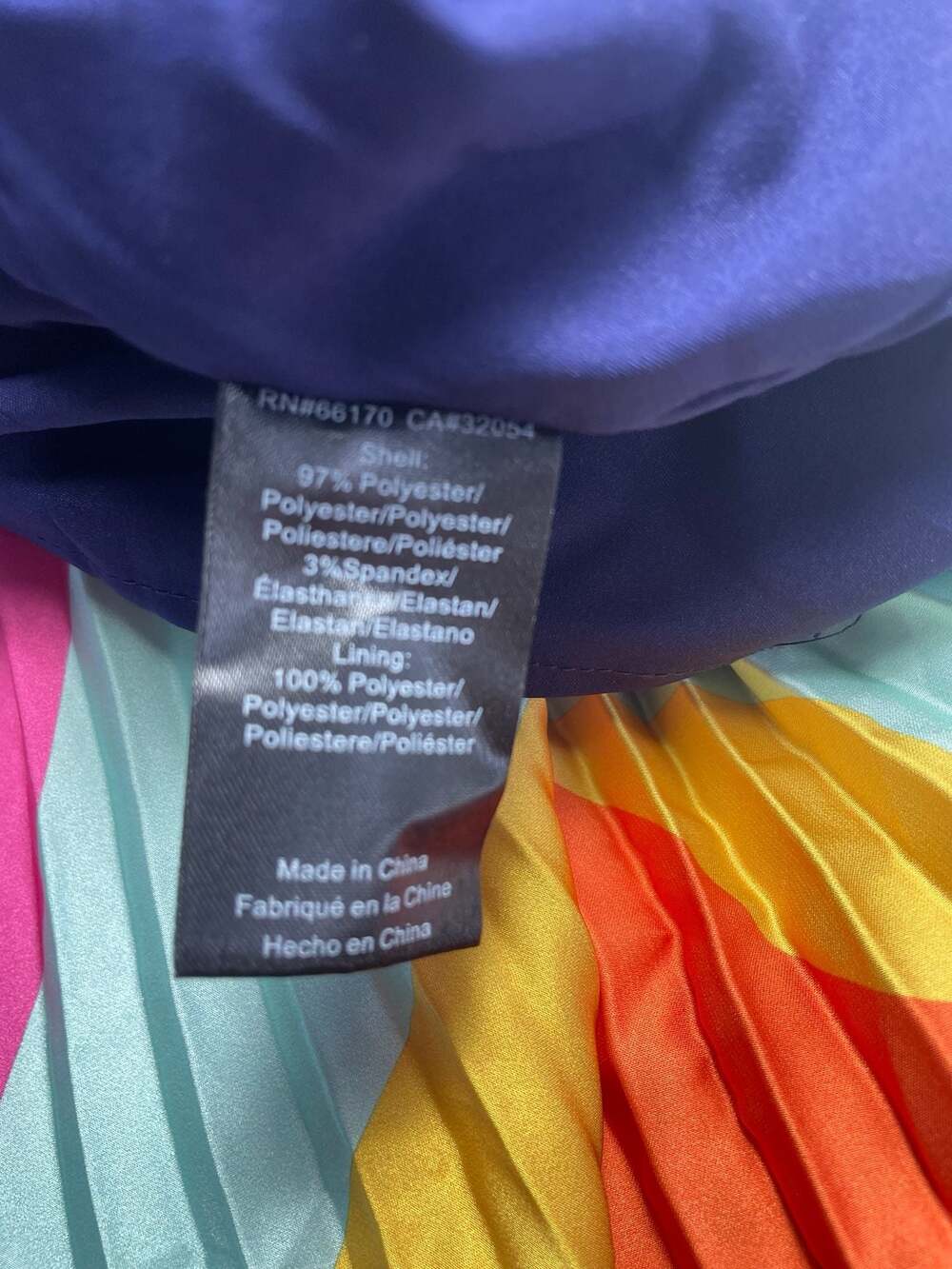 Hutch One-Shoulder Abstract Rainbow Pleated Romper - Picture 9 of 9